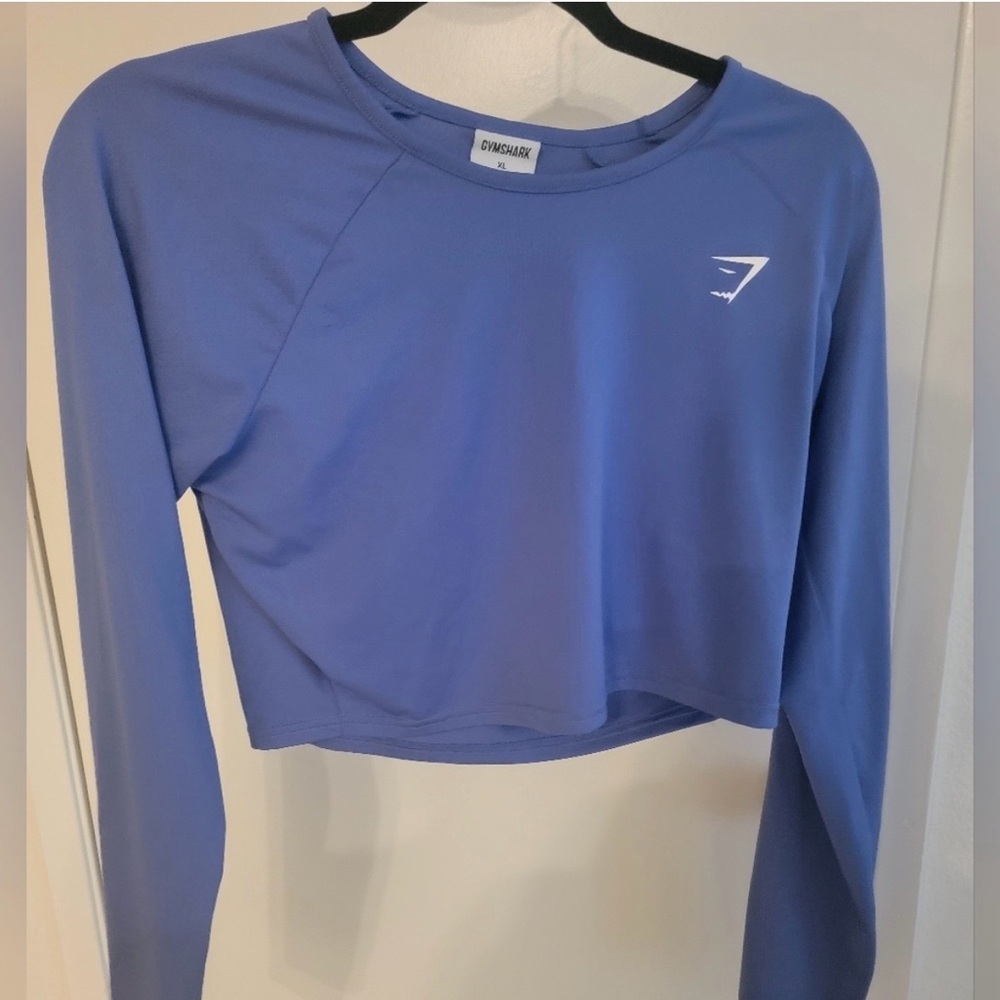 Gymshark Blue/Purple Long Sleeve Crop Top